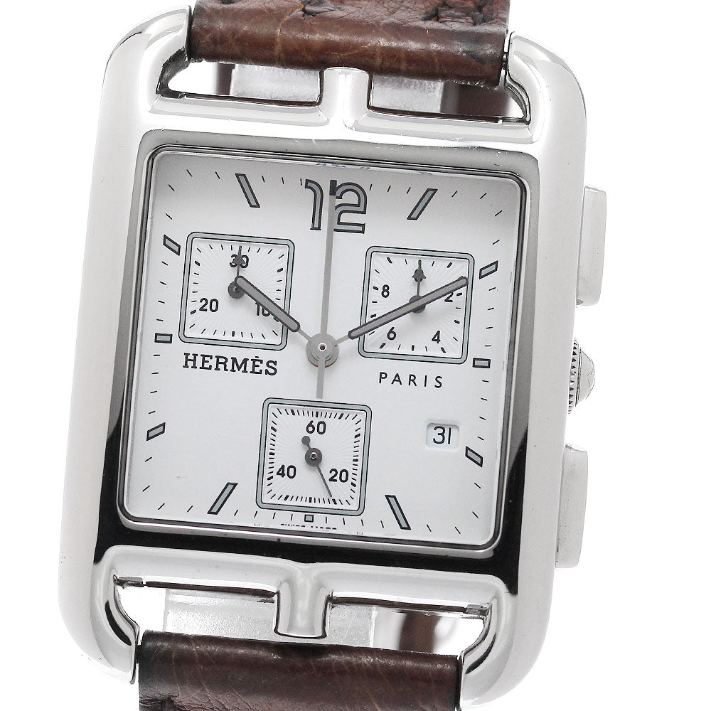 HERMES Cape Cod CC1.910 Chronograph white Dial Quartz Men's Watch_952468