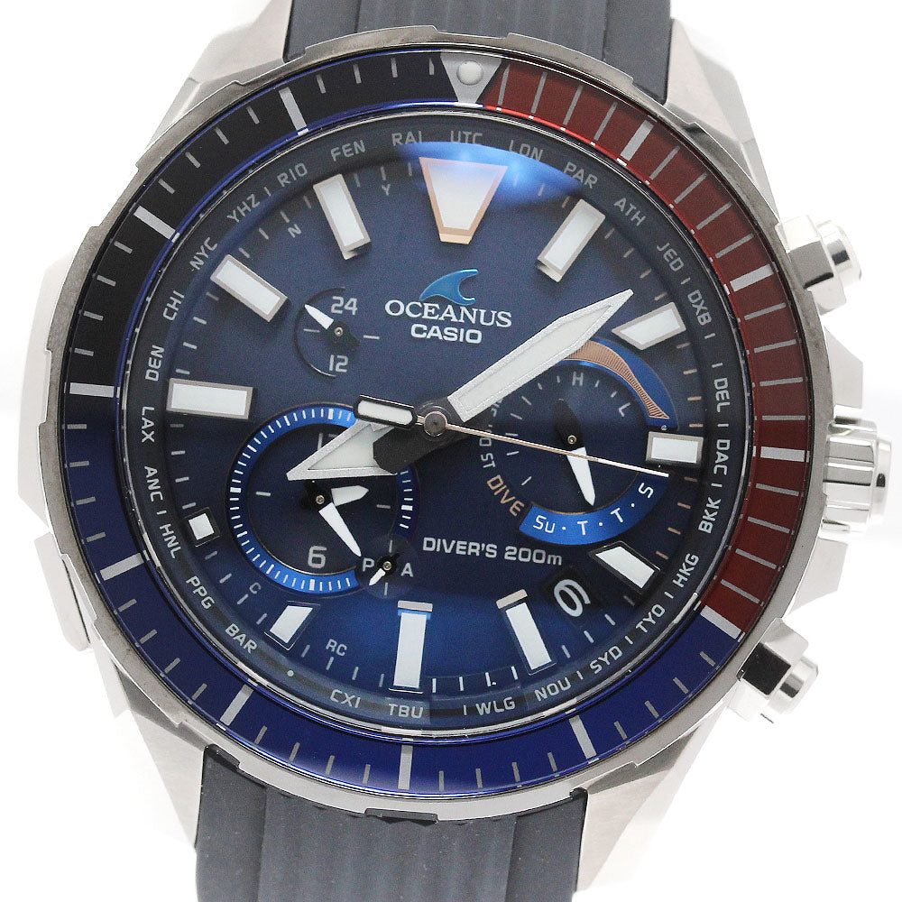 CASIO Oceanus Cacharo Diver OCW-P2000C-2AFJ Navy Dial Solar Powered Radio Men's Watch_952471