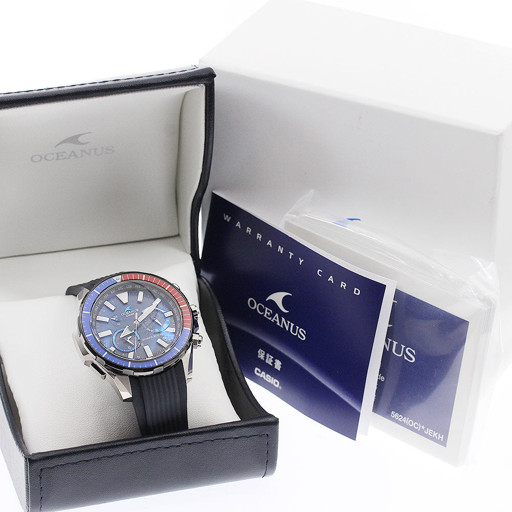 CASIO Oceanus Cacharo Diver OCW-P2000C-2AFJ Navy Dial Solar Powered Radio Men's Watch_952471