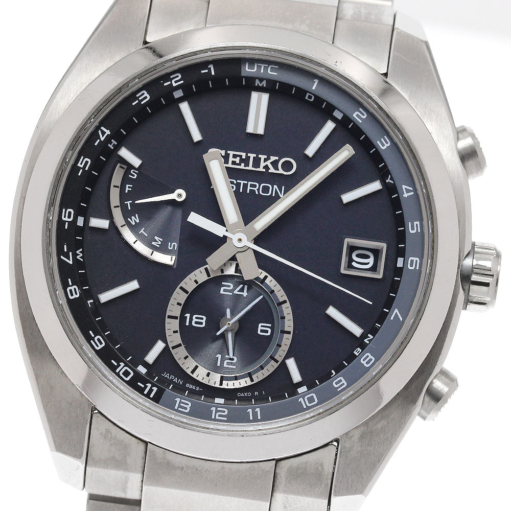 SEIKO Astron SBXY015/8B63-0BA0 black Dial Solar Powered Radio Men's Watch_952495