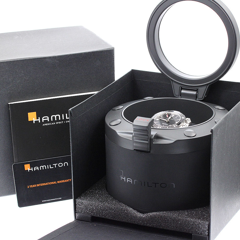 HAMILTON Khaki navy open water H776050 Date Black Dial Automatic Men's _952515