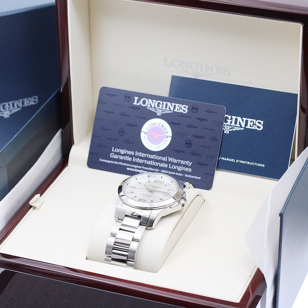 LONGINES Conquest L3.776.4 Date Silver Dial Automatic Men's Watch_952516