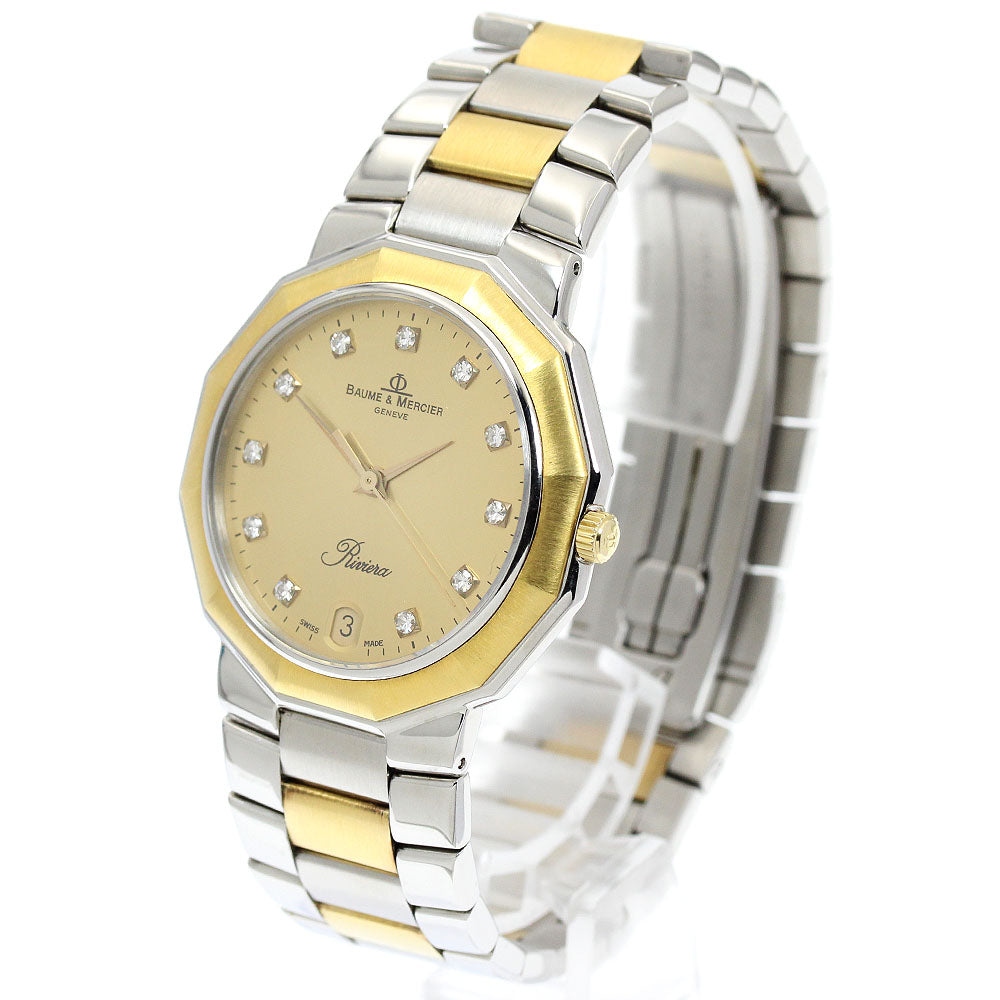 Baume & Mercier Riviera 5131 YG bezel with 11 diamonds Quartz Men's Watch_952526