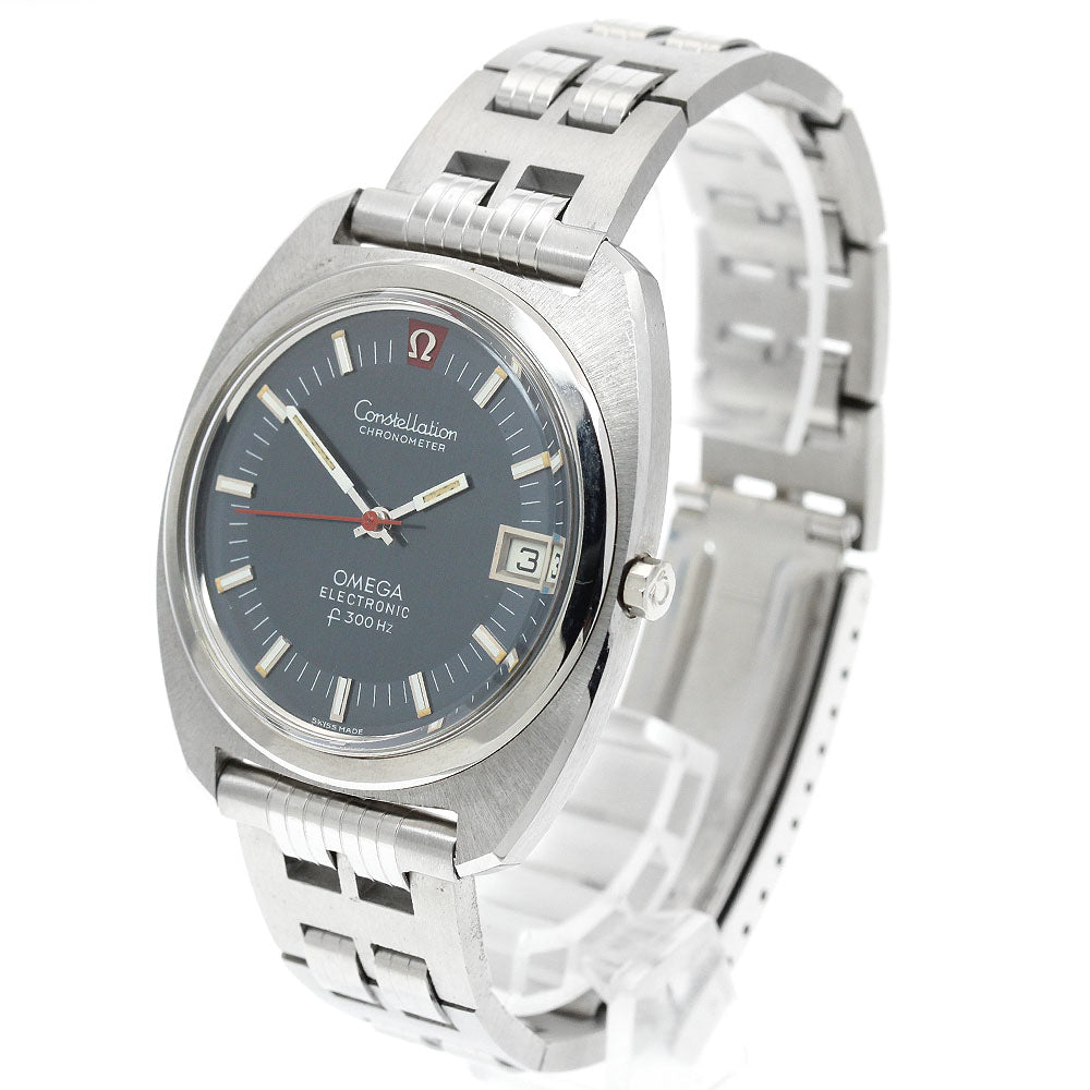 OMEGA Constellation Electronic Date Navy Dial tuning fork Men's Watch_952527