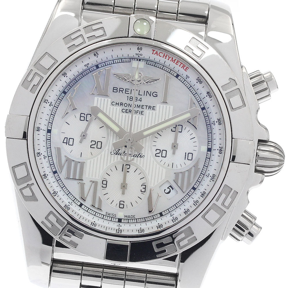 BREITLING Chronomat 44 AB0110 Chronograph White shell Dial Automatic Men's Watch_952545