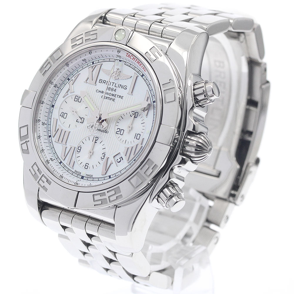BREITLING Chronomat 44 AB0110 Chronograph White shell Dial Automatic Men's Watch_952545