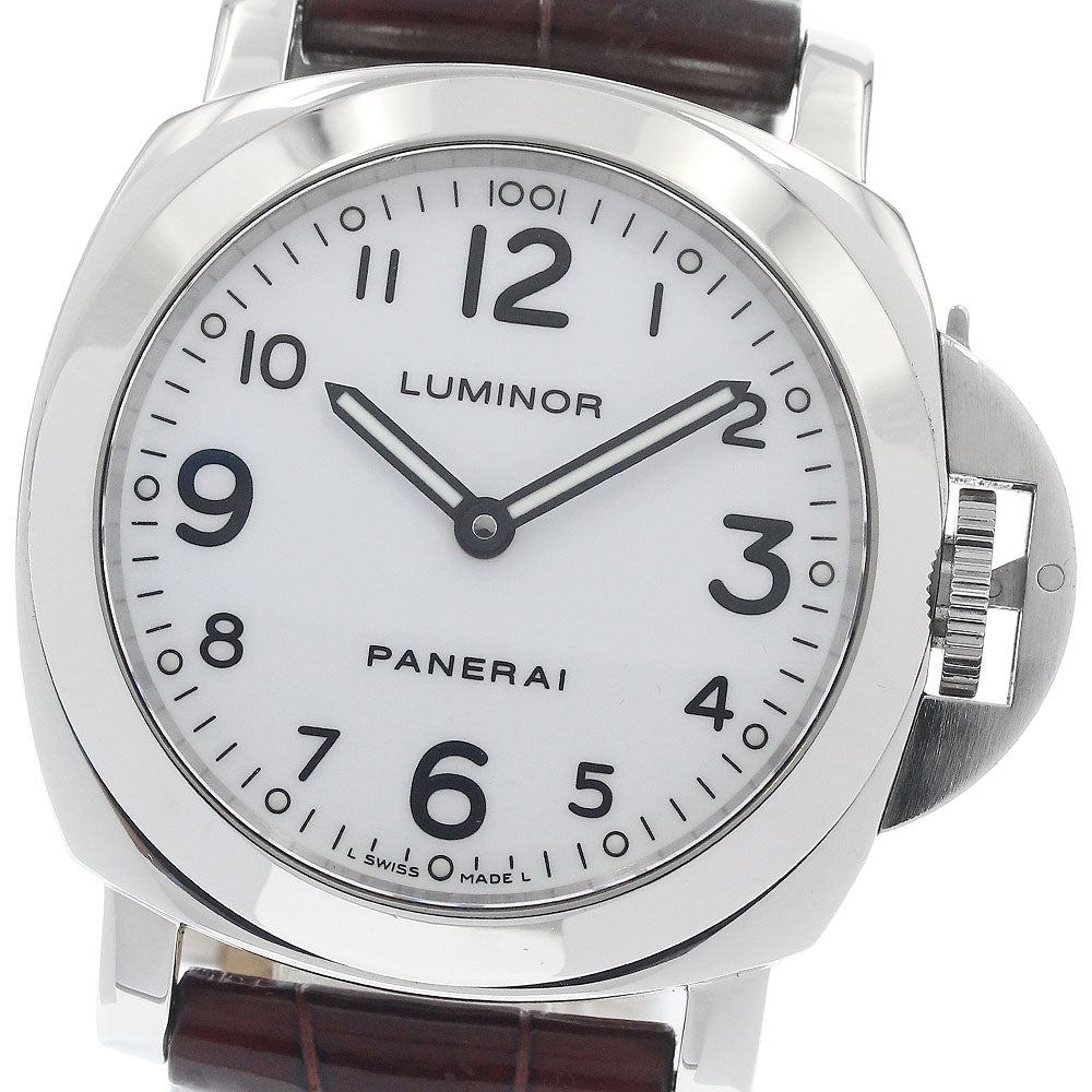 PANERAI Luminor base PAM00114 white Dial Hand Winding Men's Watch_952562