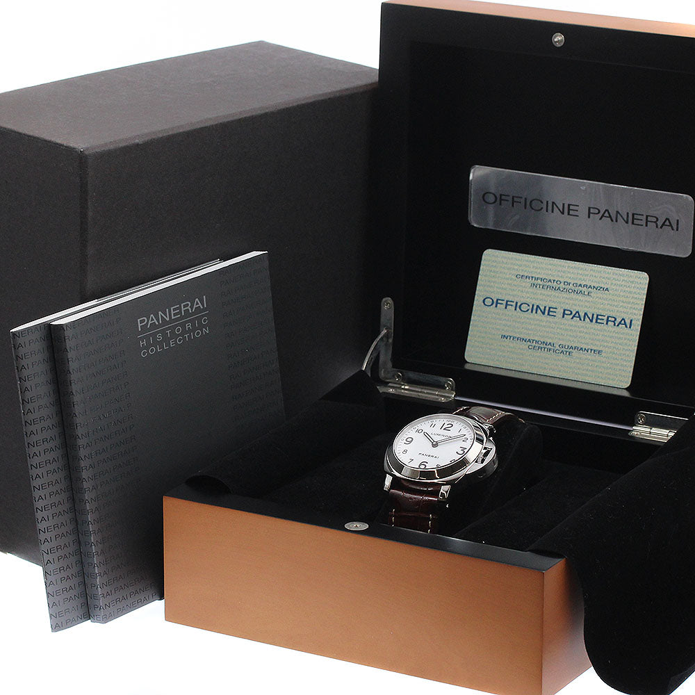 PANERAI Luminor base PAM00114 white Dial Hand Winding Men's Watch_952562