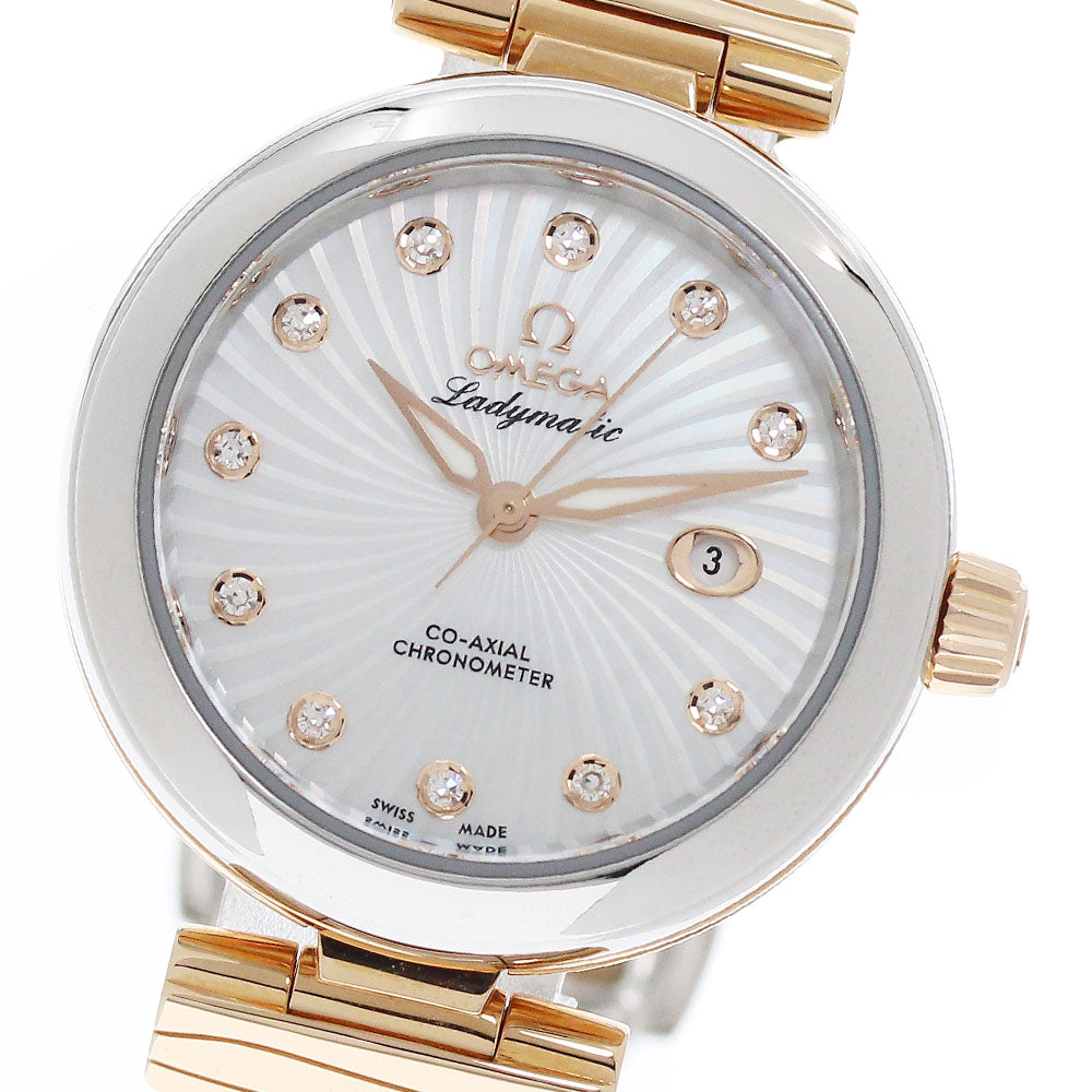 OMEGA De Ville Ladymatic 425.22.34.20.55.001 Date White shell Dial Automatic Ladies Watch_952599