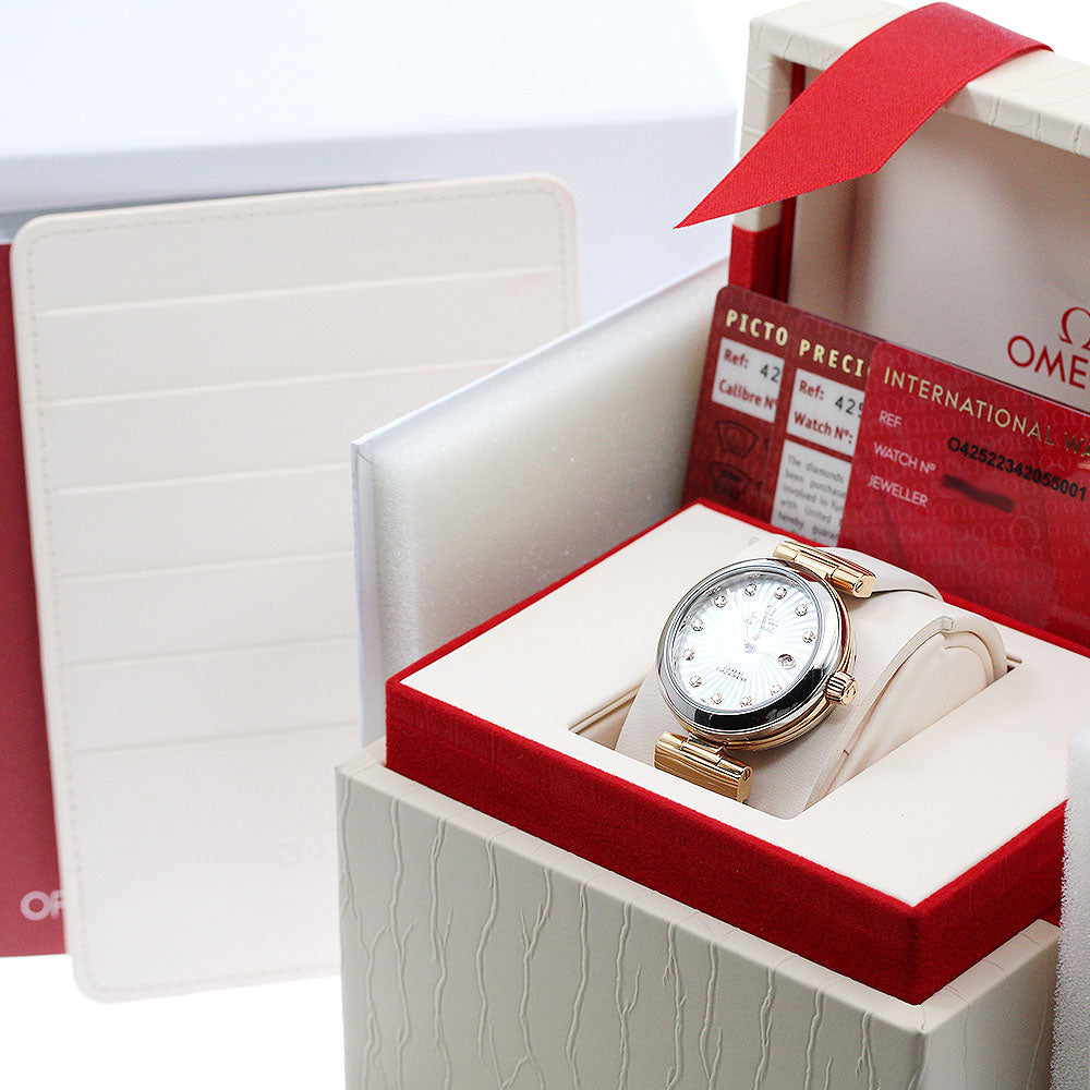 OMEGA De Ville Ladymatic 425.22.34.20.55.001 Date White shell Dial Automatic Ladies Watch_952599