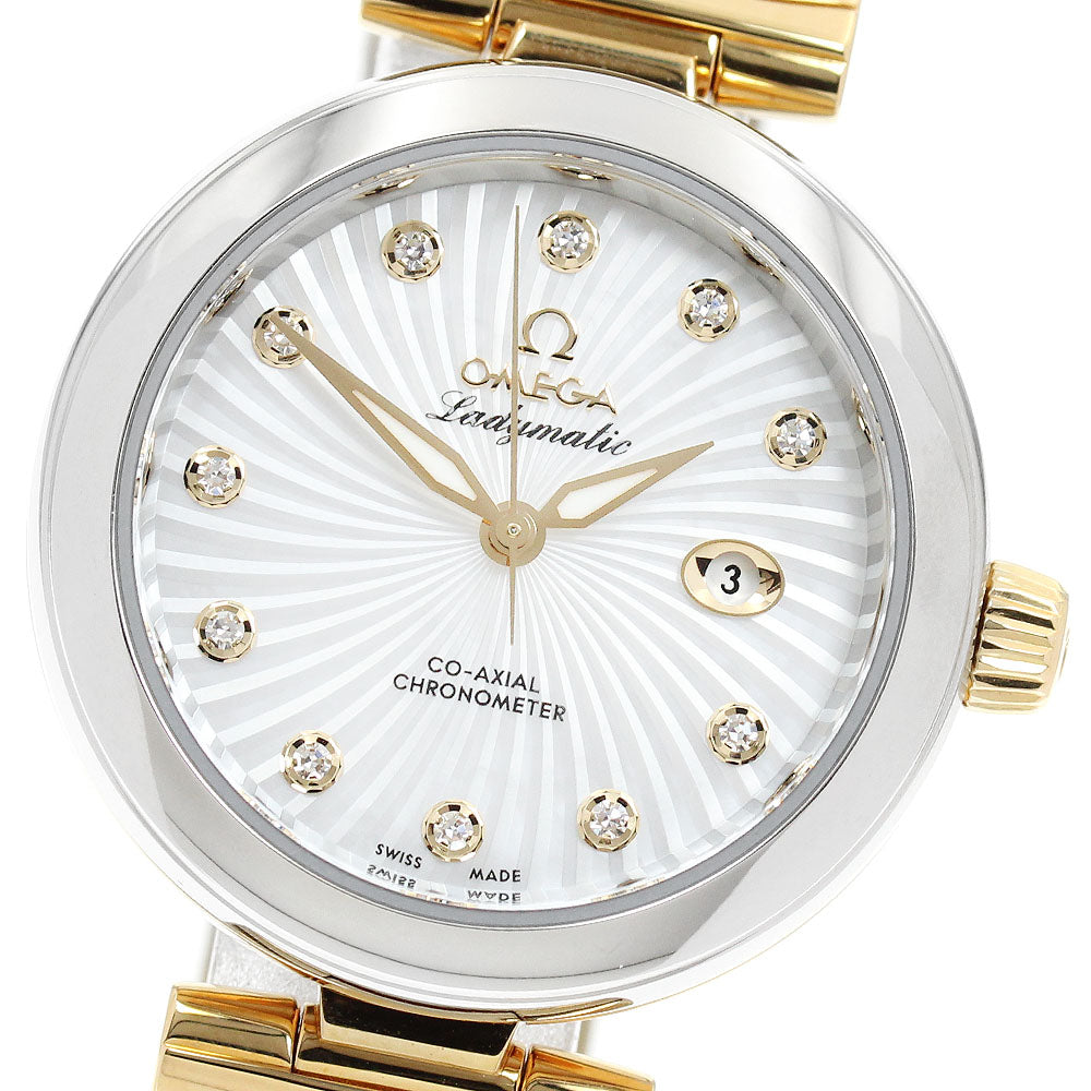 OMEGA De Ville Ladymatic 425.22.34.20.55.002 Co-Axial 11P Diamond White shell Dial Automatic Ladies Watch_952603