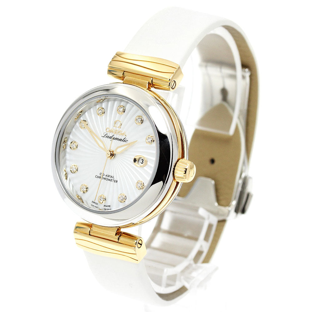 OMEGA De Ville Ladymatic 425.22.34.20.55.002 Co-Axial 11P Diamond White shell Dial Automatic Ladies Watch_952603