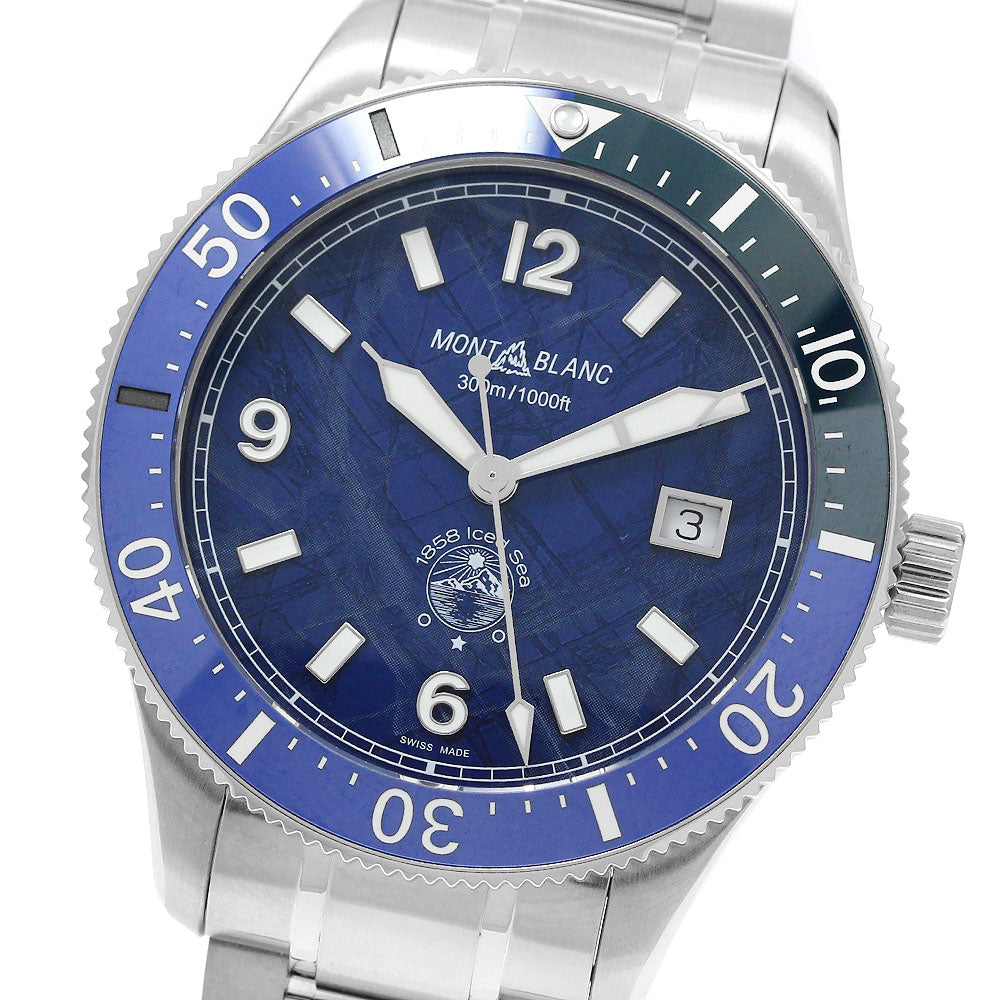 MONTBLANC 1858 Ice Sea 129369/7578 Date blue Dial Automatic Men's Watch_952610