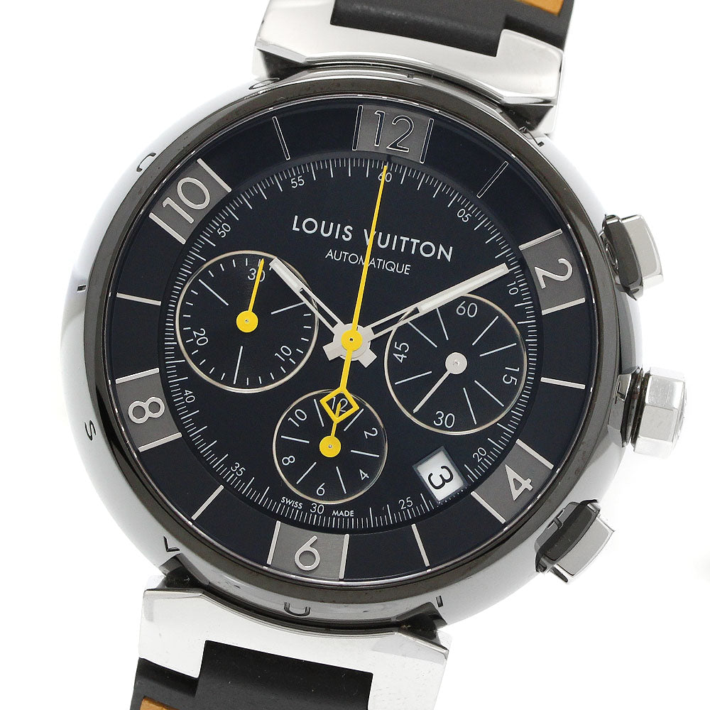 LOUIS VUITTON Tambour in black Q112J Chronograph Automatic Men's Watch_952611