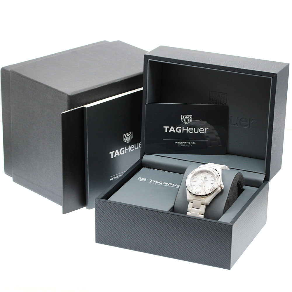 TAG HEUER Aquaracer WAY1391.BH0717 Ceramic date white Dial Quartz Ladies_952618