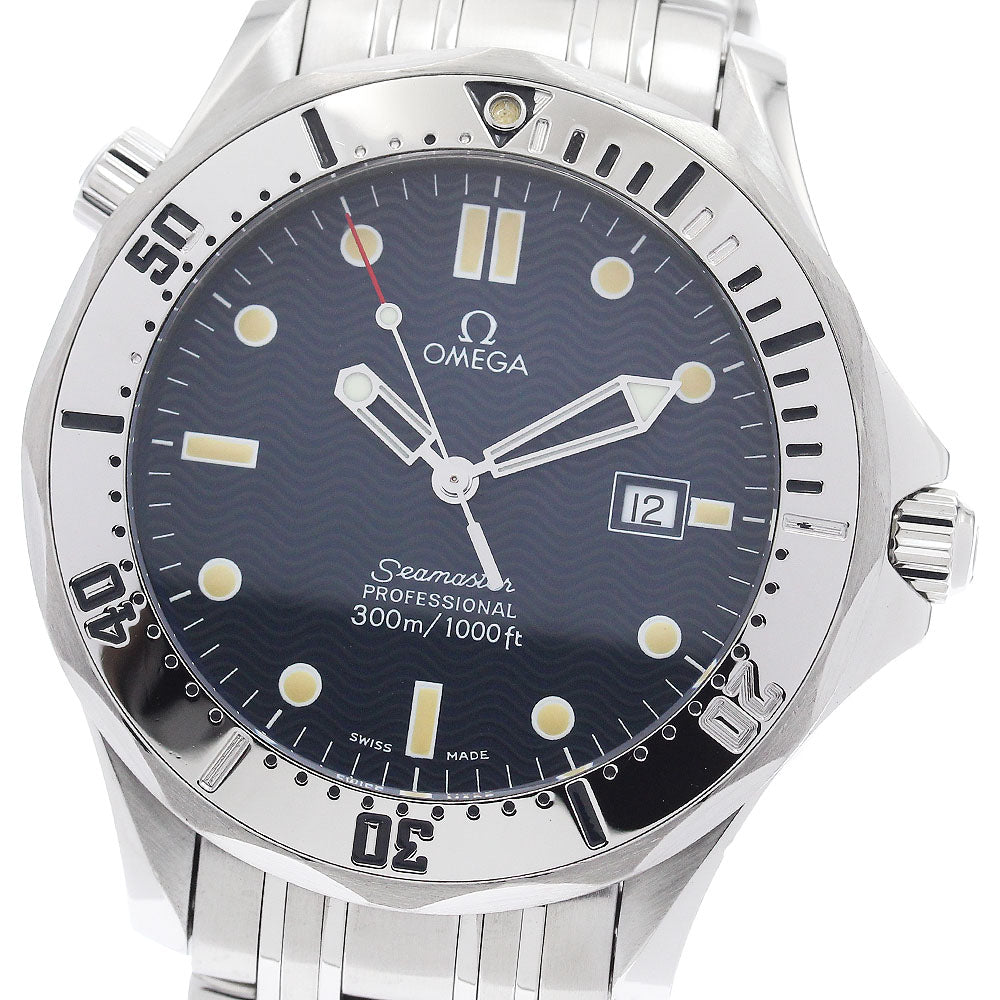 OMEGA Seamaster300 2542.80 Date Navy Dial Quartz Men's Watch_952625