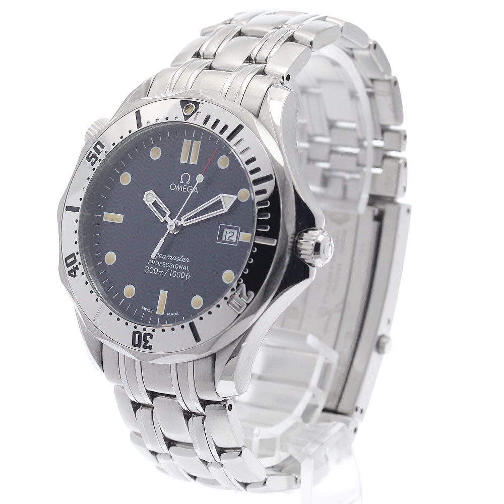 OMEGA Seamaster300 2542.80 Date Navy Dial Quartz Men's Watch_952625