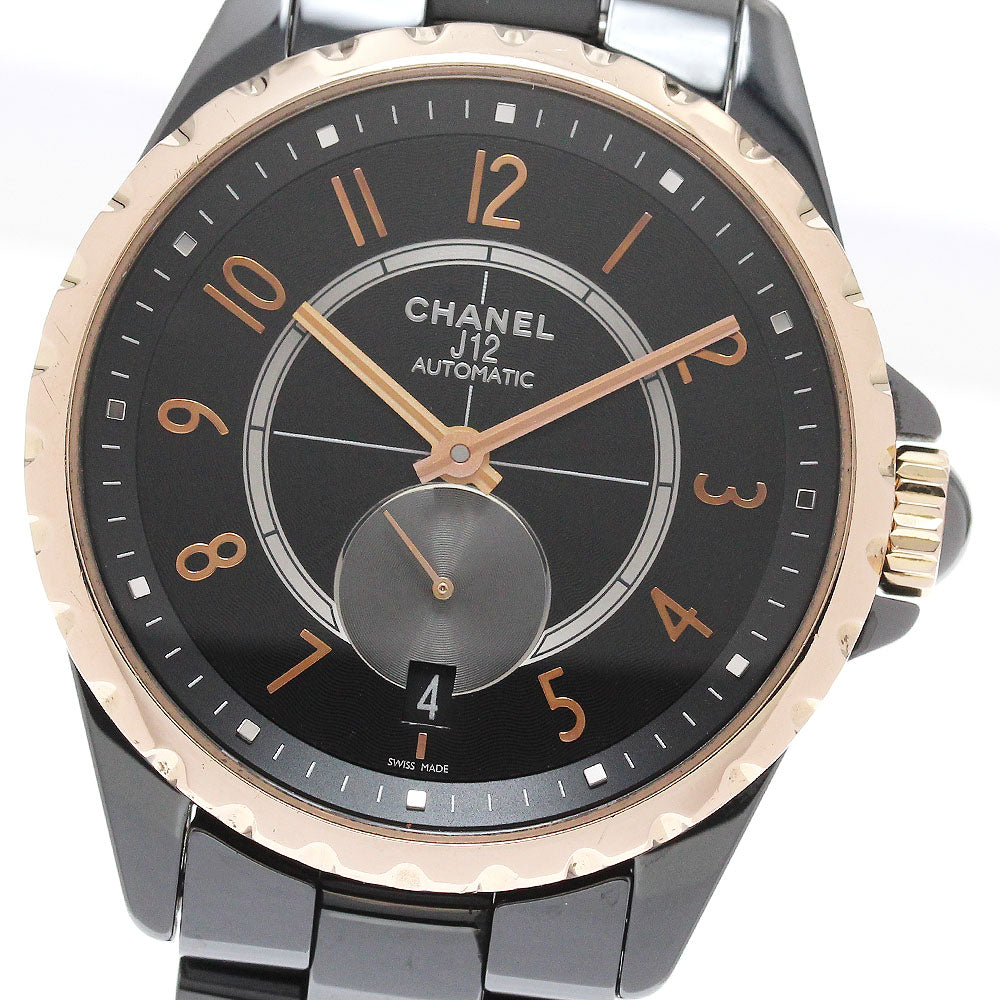 CHANEL J12 black ceramic H3838 K18PGBezel black Dial Automatic Boy's _952629