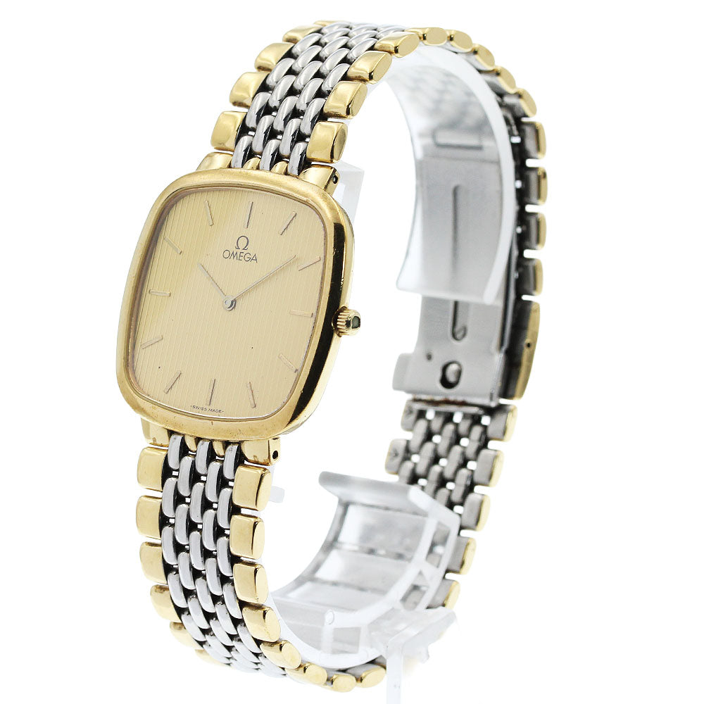 OMEGA De Ville Square Gold Dial Quartz Men's Watch_952661