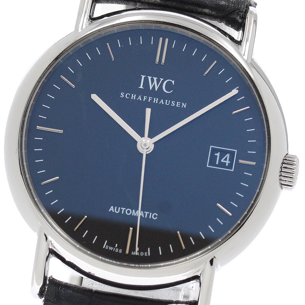 IWC SCHAFFHAUSEN Portofino IW353313 Date black Dial Automatic Men's Watch_952741