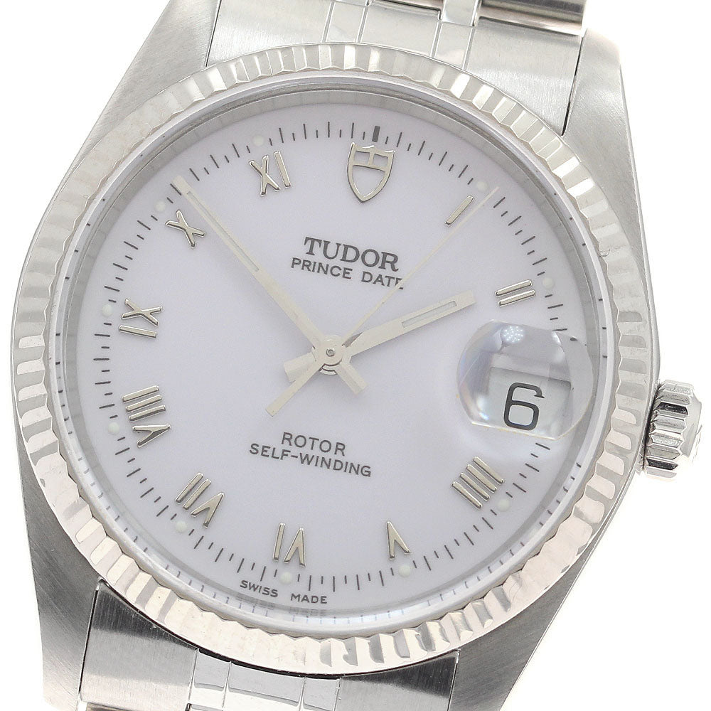 TUDOR Prince Date 74034 WG bezel white Dial Automatic Men's Watch_952745