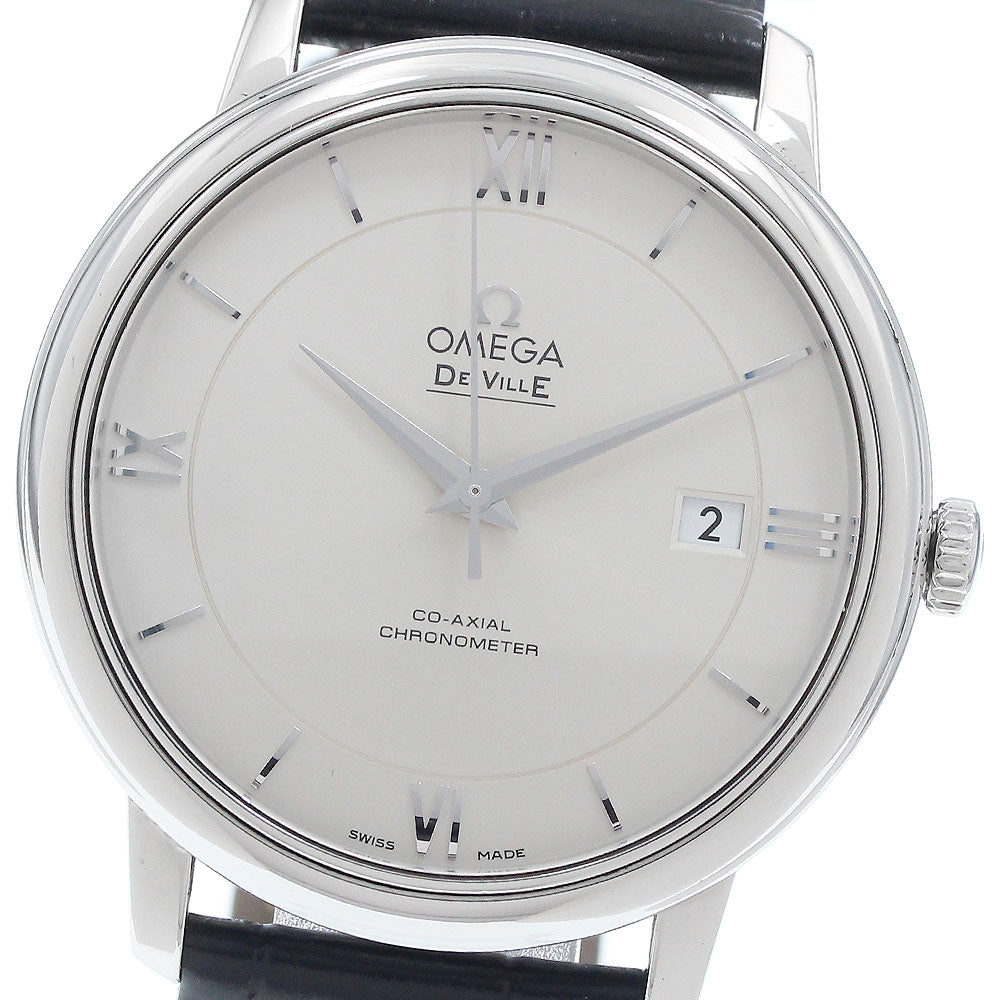 OMEGA De Ville Prestige Coaxial 424.13.40.20.02.001 Date Silver Dial Automatic Men's Watch_952800