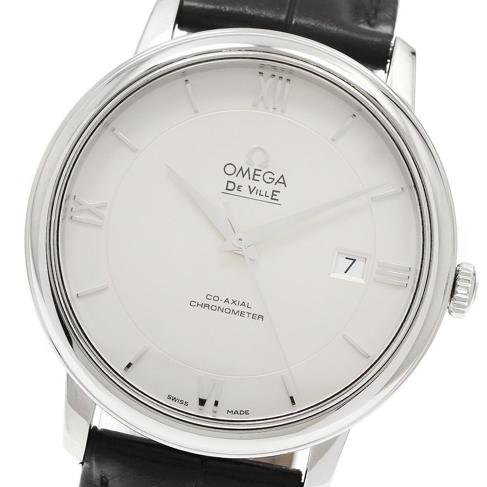 OMEGA De Ville Prestige Coaxial 424.13.40.20.02.001 Date Silver Dial Automatic Men's Watch_952813