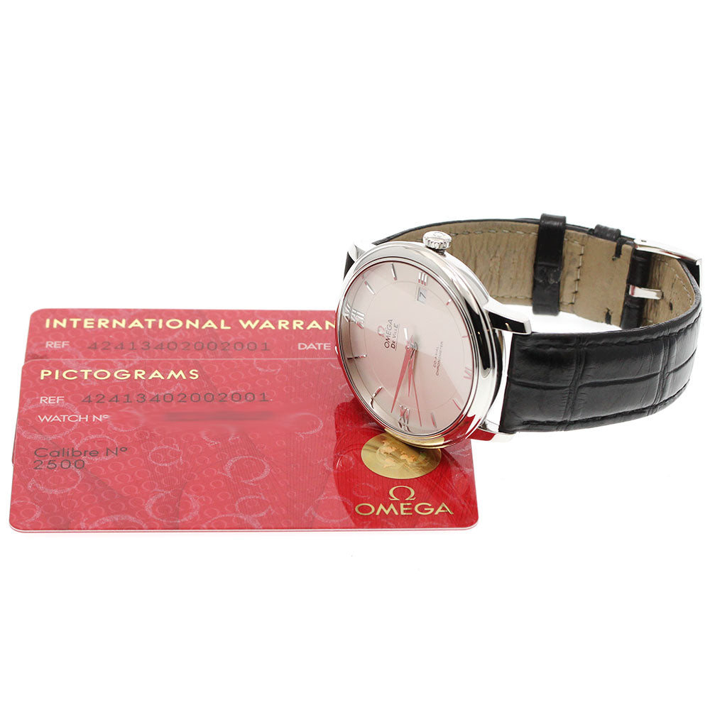 OMEGA De Ville Prestige Coaxial 424.13.40.20.02.001 Date Silver Dial Automatic Men's Watch_952813