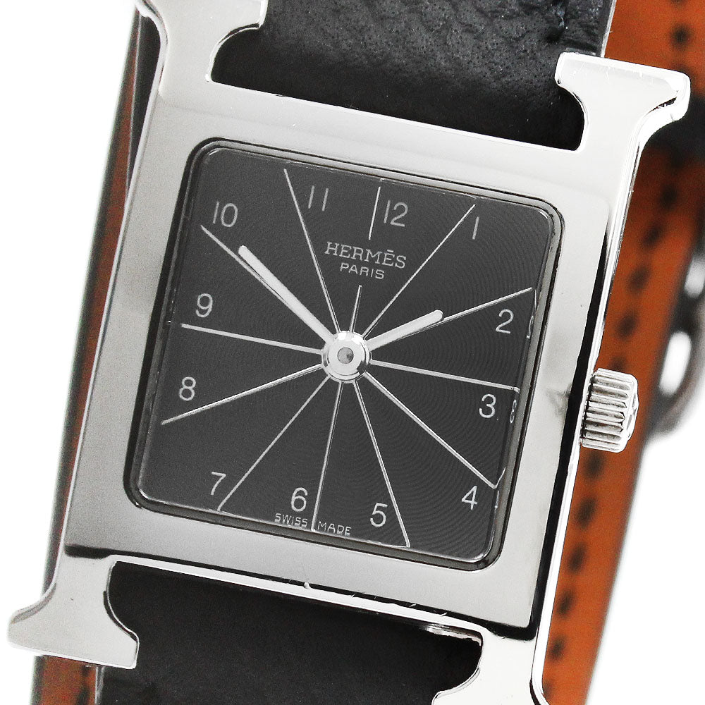 HERMES H watch HH1.210 Double Tour Black Dial Quartz Ladies Watch_953379