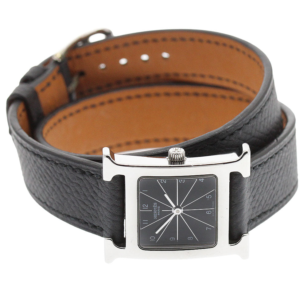 HERMES H watch HH1.210 Double Tour Black Dial Quartz Ladies Watch_953379