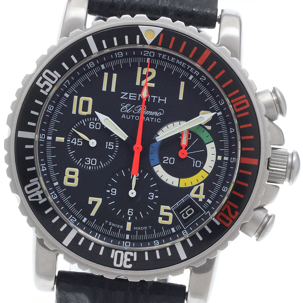 ZENITH El Primero Rainbow Flyback 01.0480.405 Chronograph black Dial Automatic Men's Watch_953382