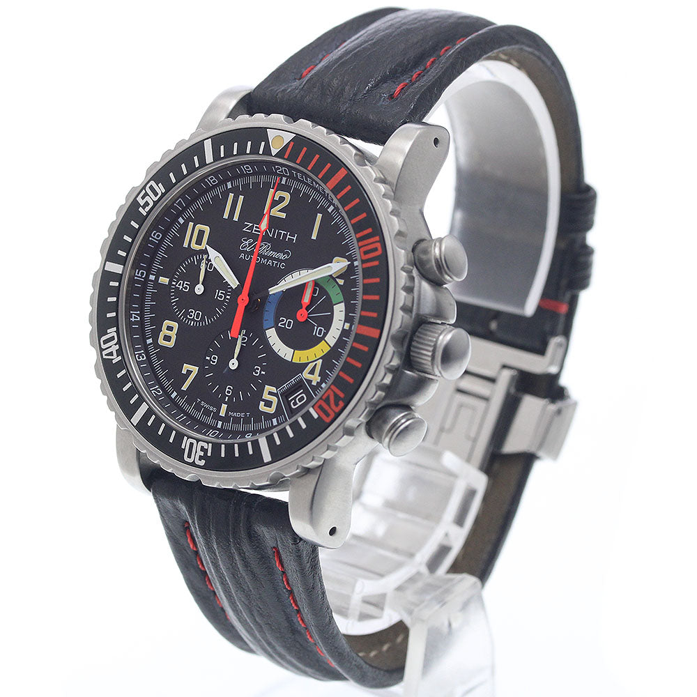 ZENITH El Primero Rainbow Flyback 01.0480.405 Chronograph black Dial Automatic Men's Watch_953382