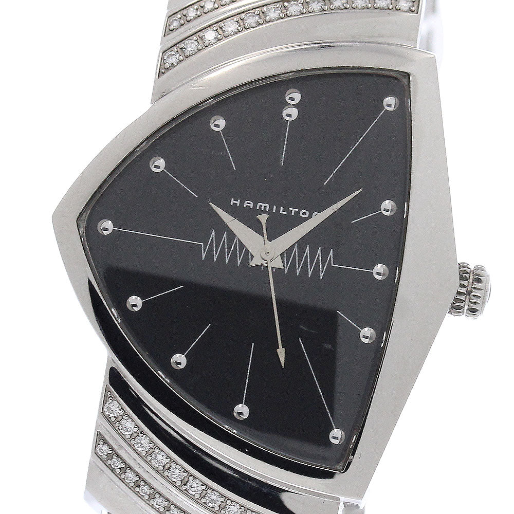 HAMILTON Ventura H244610 Rug diamond Black Dial Quartz Men's Watch_953402