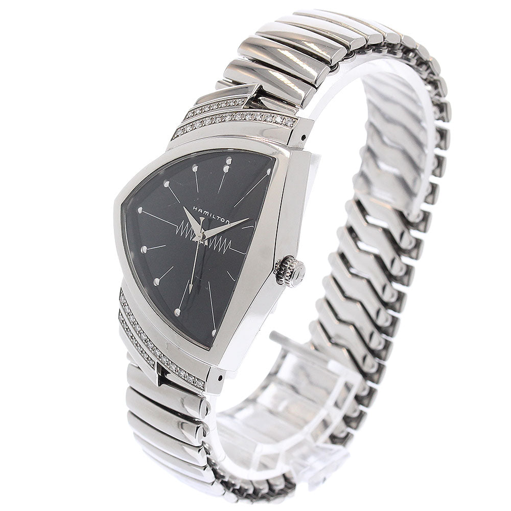 HAMILTON Ventura H244610 Rug diamond Black Dial Quartz Men's Watch_953402