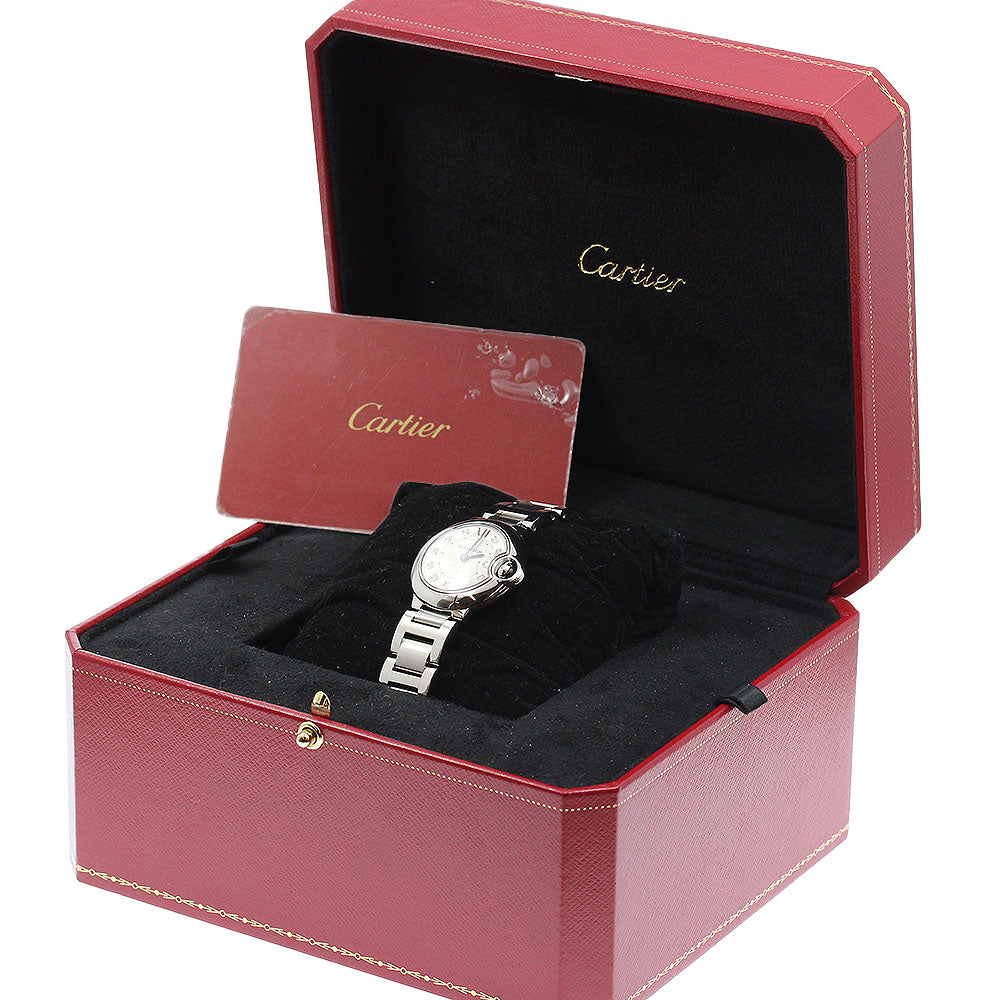 CARTIER Baron blue SM WE902073 11P diamond Quartz Ladies Watch_953407