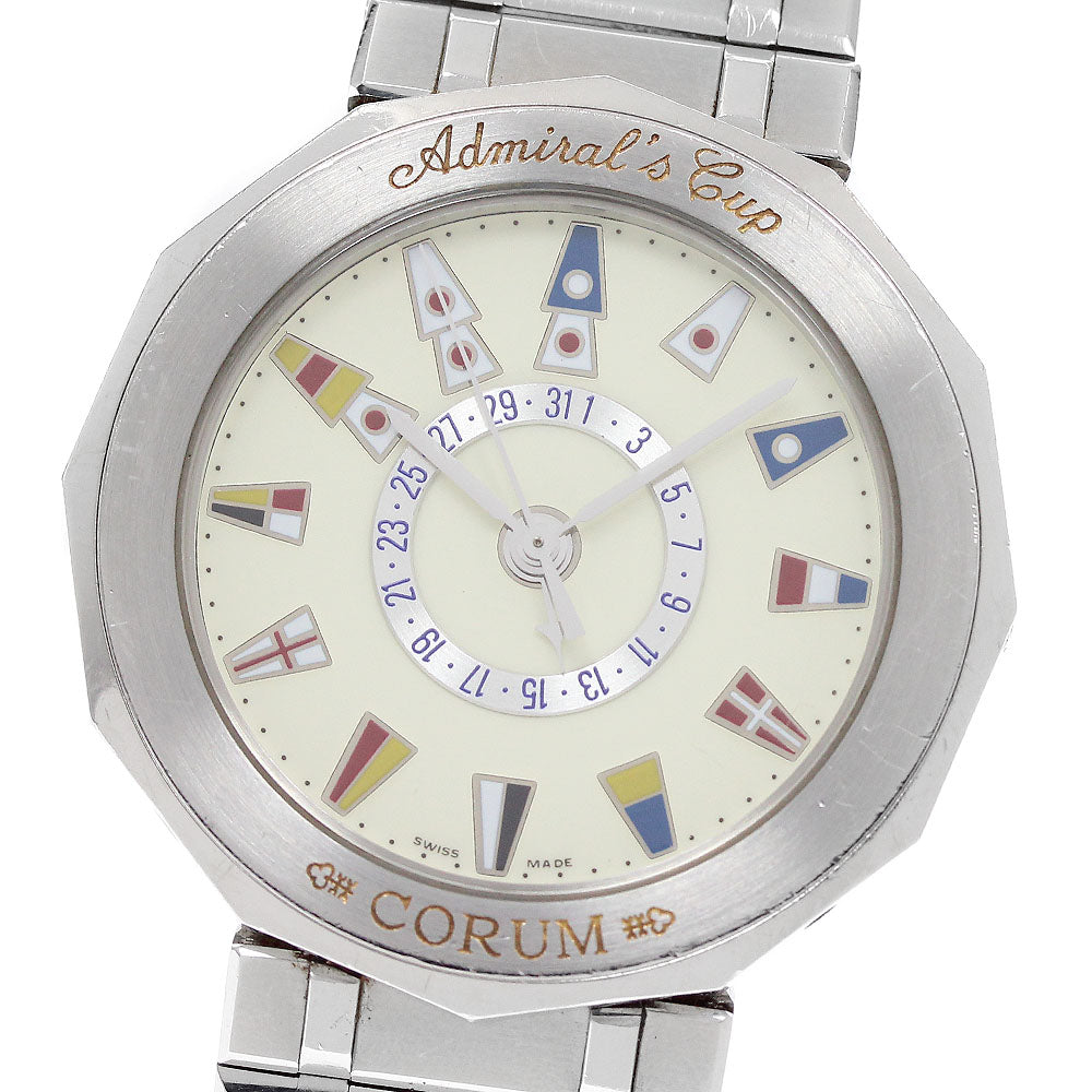 CORUM Admirals cup 263.810.20 V350 Date beige Dial Quartz Men's Watch_953436
