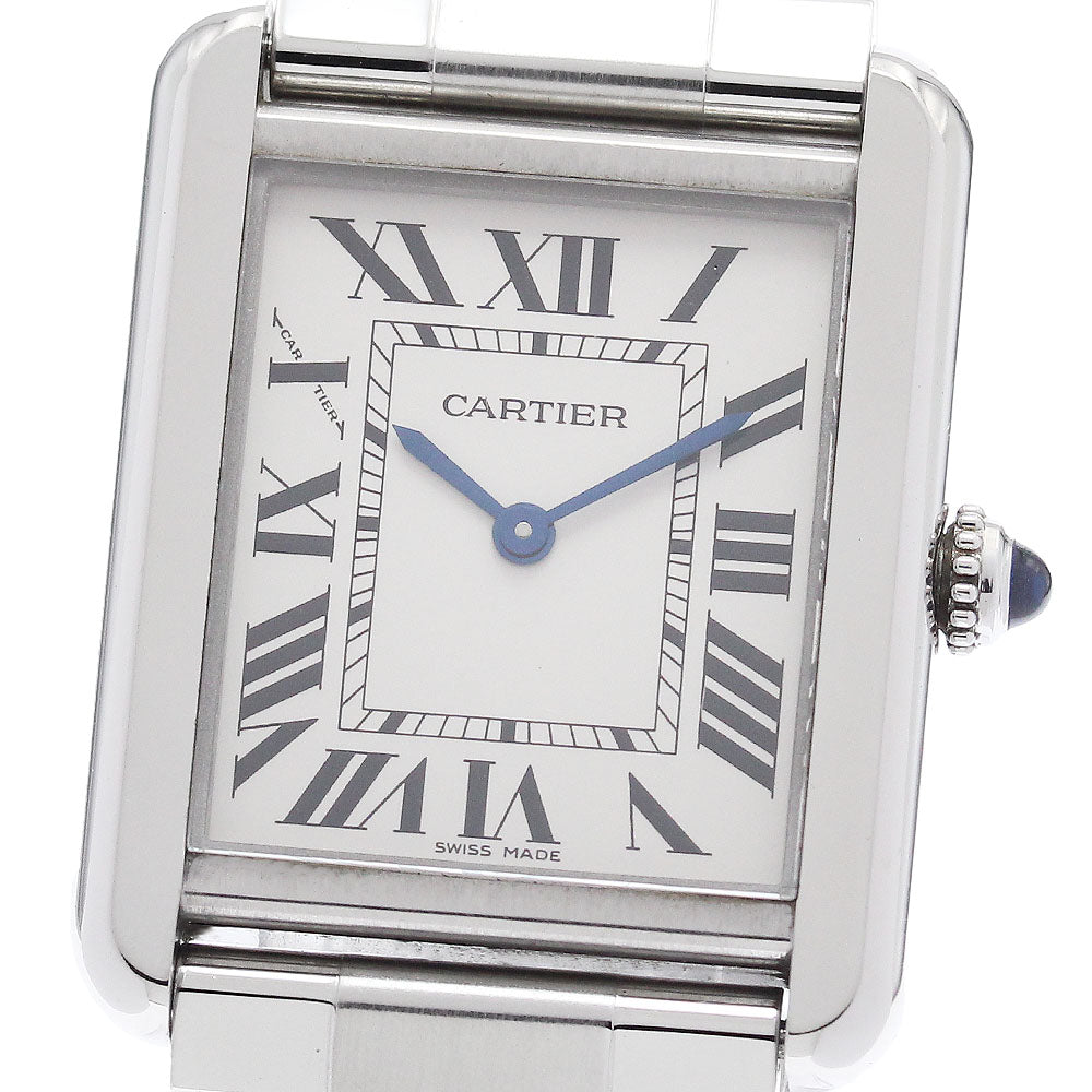 CARTIER Tank solo SM W5200013 Silver Dial Quartz Ladies Watch_953438