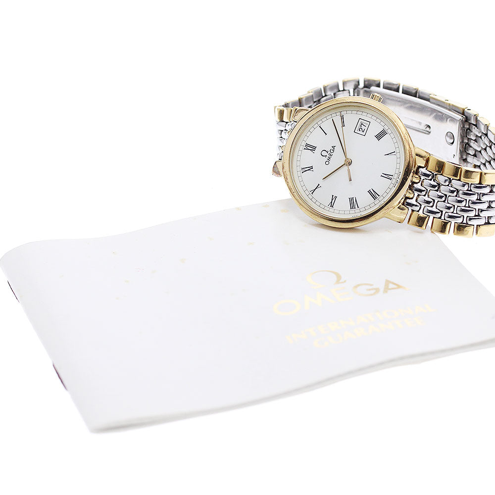 OMEGA De Ville Date white Dial Quartz Men's Watch_953475