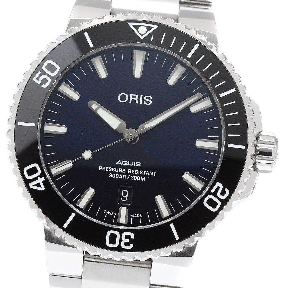 ORIS Aquis 01 733 7730 4135 Date Navy Dial Automatic Men's Watch_953495