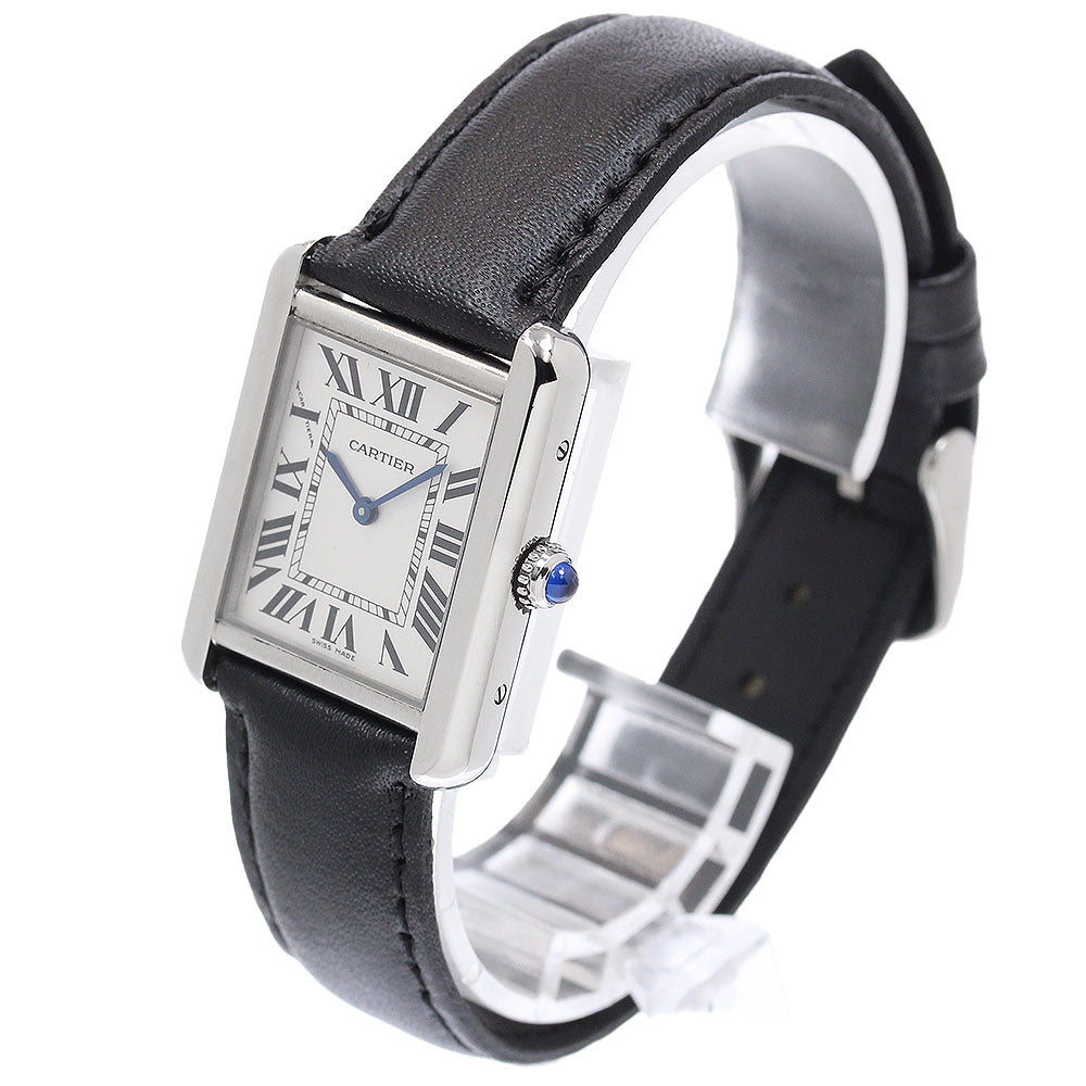 CARTIER Tank solo SM W5200005 Silver Dial Quartz Ladies Watch_953518