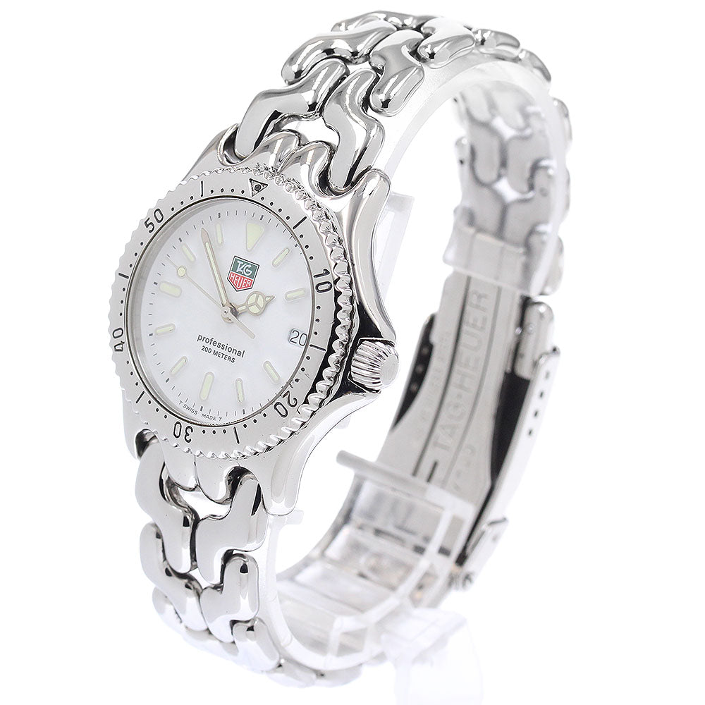TAG HEUER S/el S90.813-1 Date white Dial Quartz Boy's Watch_953530