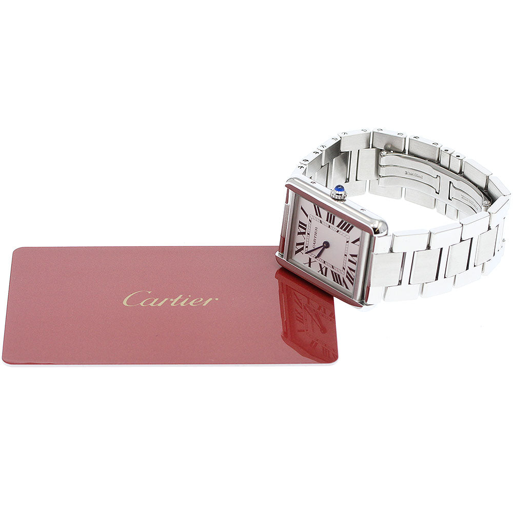 CARTIER Tank solo LM W5200014 Silver Dial Quartz Men's Watch_953583