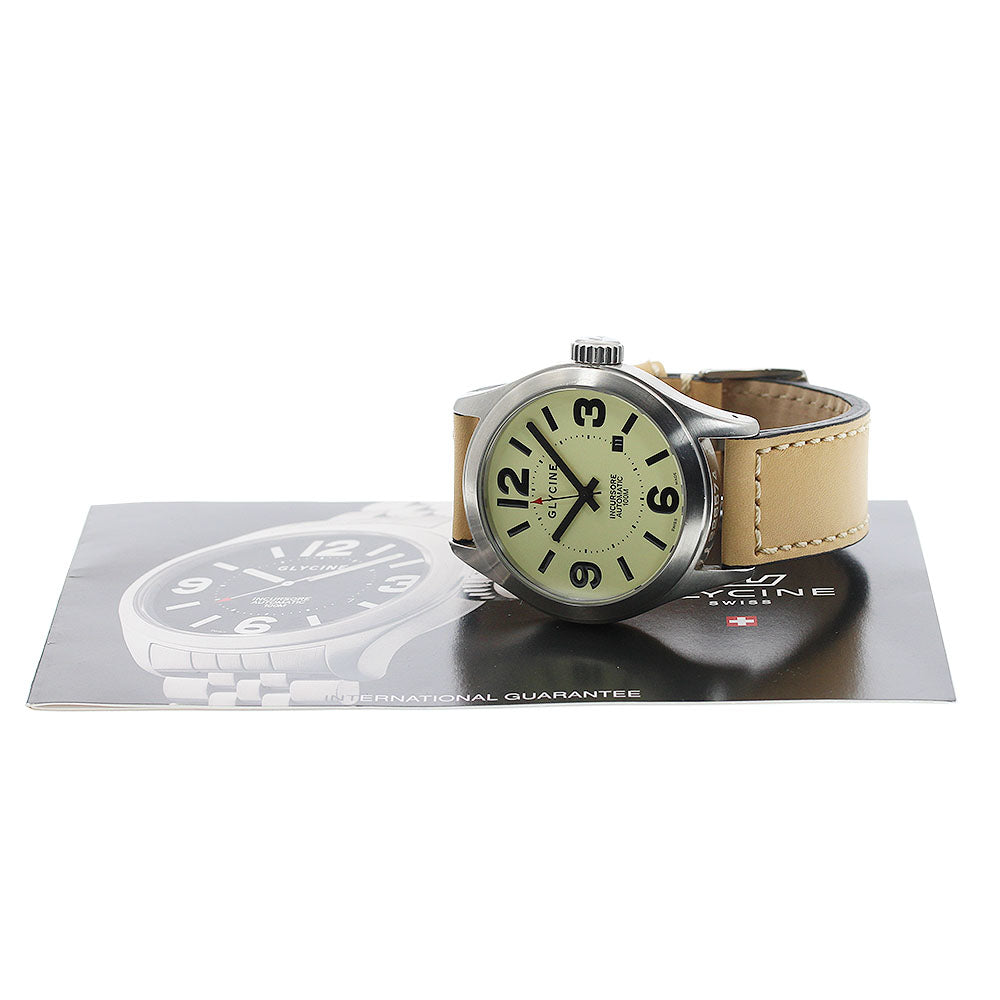 GLYCINE Inkle Sole 3849 Date beige Dial Automatic Men's Watch_953600