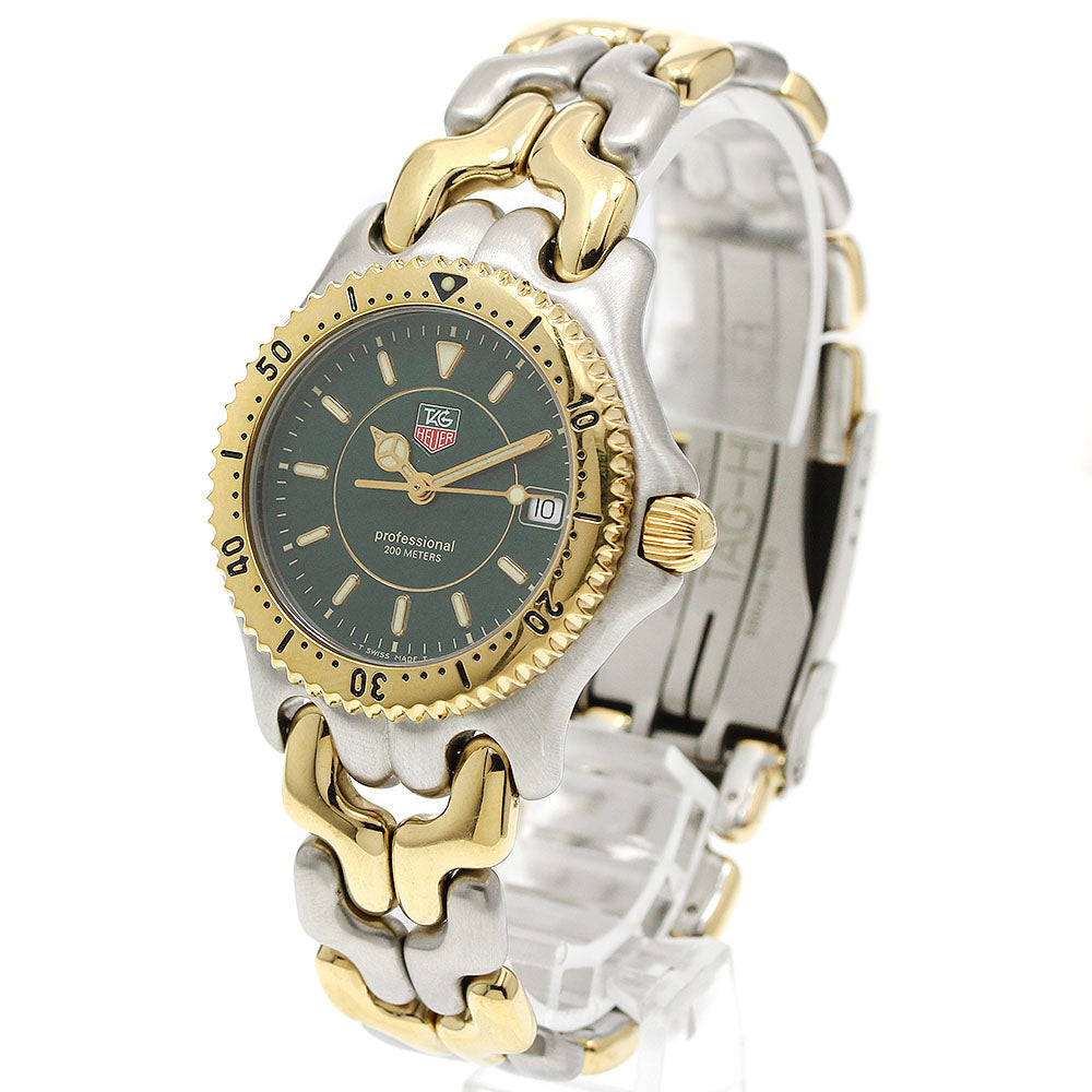 TAG HEUER S/el WG1226 Date green Dial Quartz Boy's Watch_953613