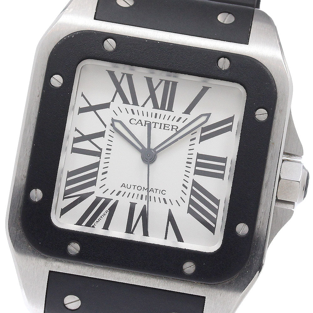 CARTIER Santos 100LM W20121U2 Silver Dial Automatic Men's Watch_953653