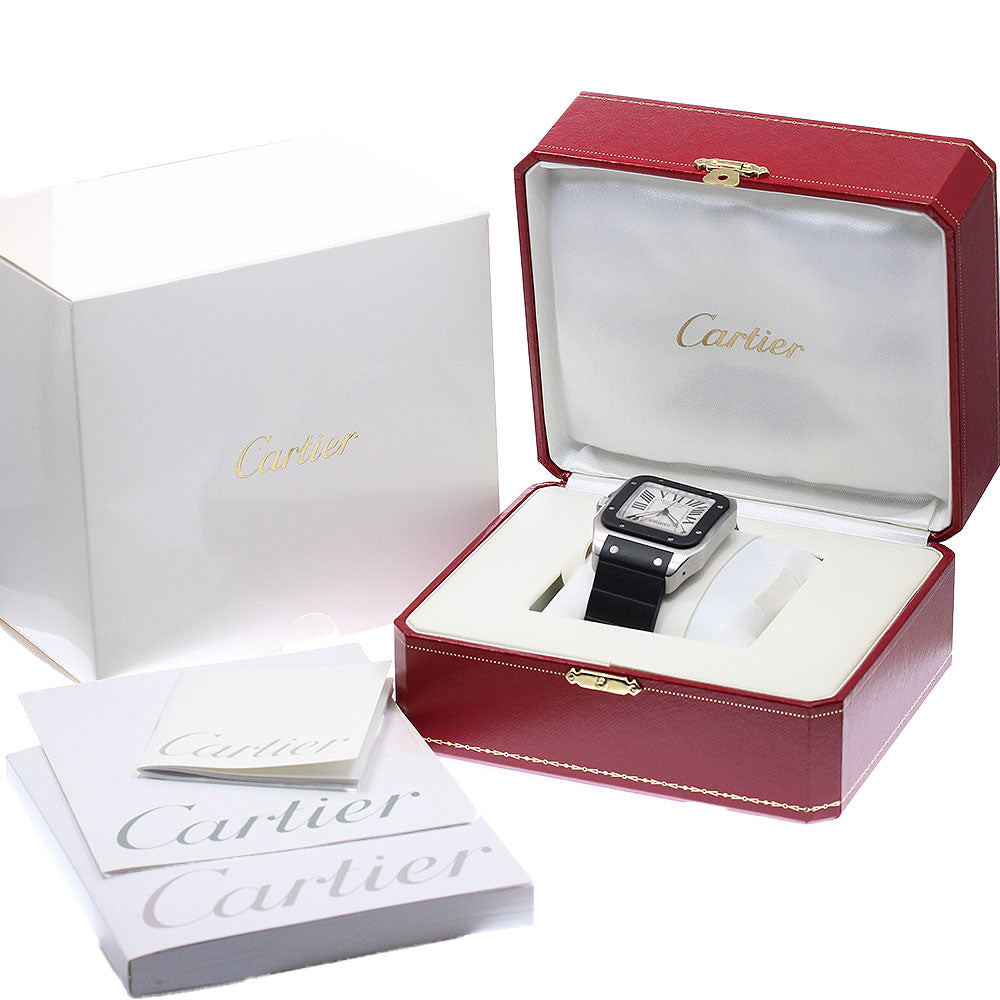 CARTIER Santos 100LM W20121U2 Silver Dial Automatic Men's Watch_953653