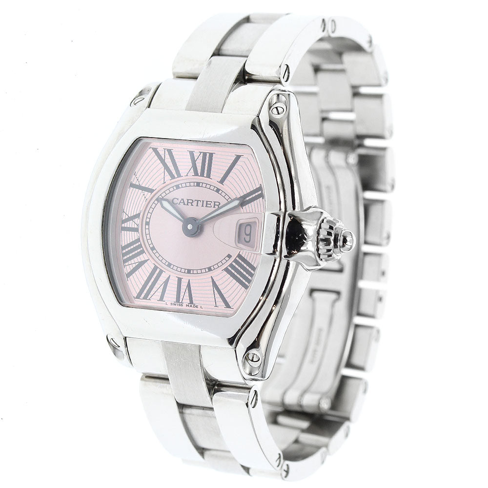 CARTIER Roadster SM W62017V3 Date pink Dial Quartz Ladies Watch_953657