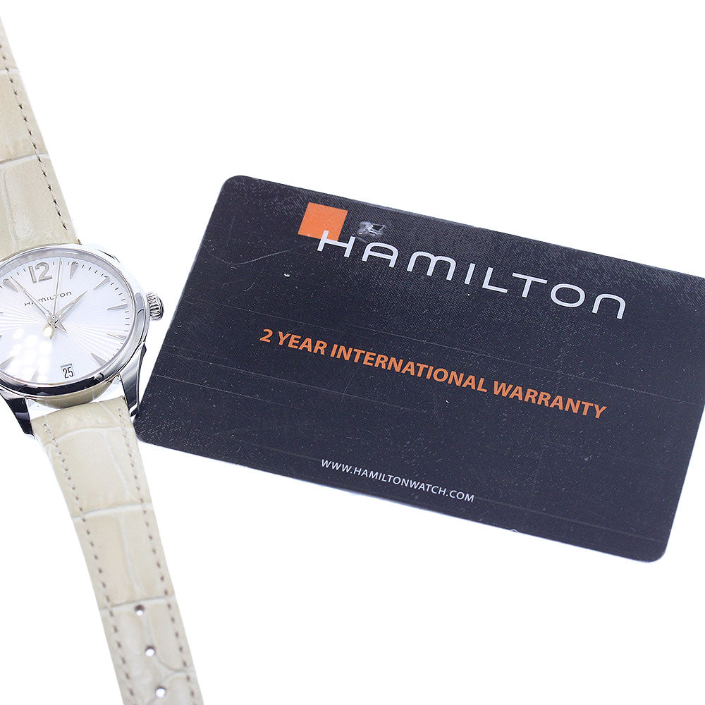 HAMILTON Jazz master H422111 Date Silver Dial Quartz Ladies Watch_953665