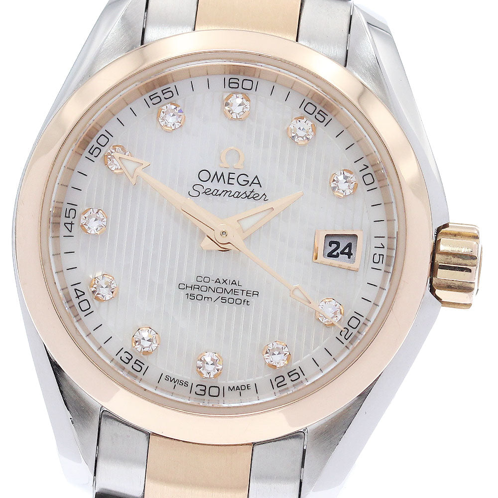 OMEGA Seamaster Aqua Terra 231.20.30.20.55.001 11P diamond White shell Dial Automatic Ladies Watch_954042