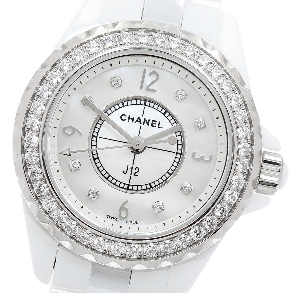 CHANEL J12 H2572 Diamond bezel 8P diamond White shell Dial Quartz Ladies Watch_954067